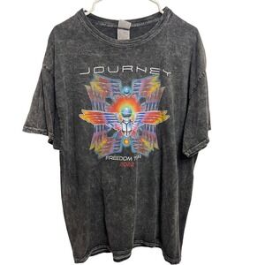 Journey Freedom Tour 2022 Mineral Wash Concert T-Shirt XL Gray Double Sided Rock